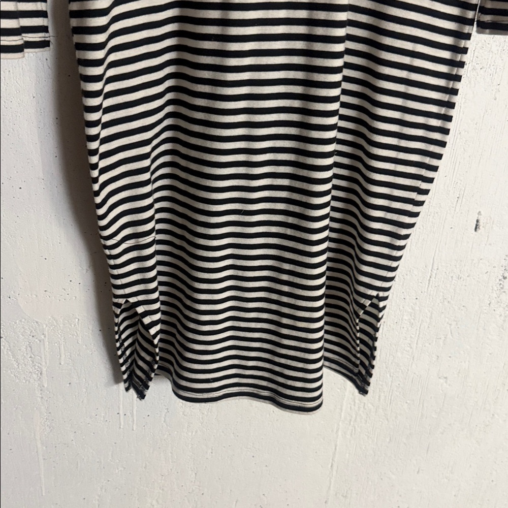 Joe Fresh Black and White Striped Long Sleeve Dress, L - Picture 8 of 10